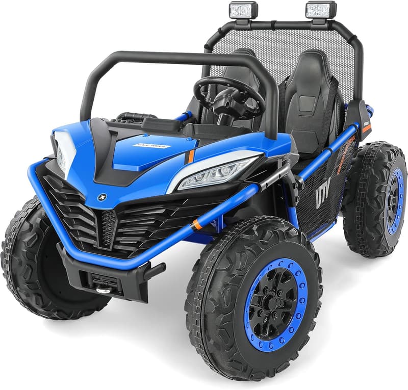 Electric Ride-On Car for Kids – 12V Off-Road Truck, Blue