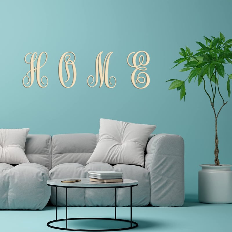 Large Cursive Wooden Letter 