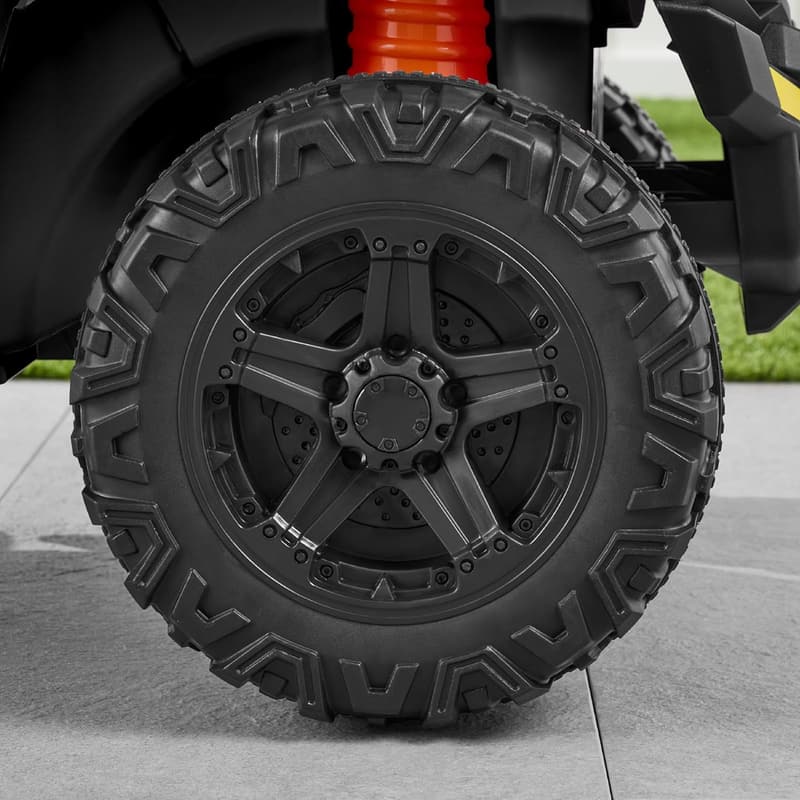 Kids 12V Electric Ride-On UTV Car with Trailer & Bluetooth - Black