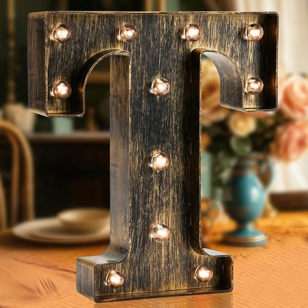 Vintage-Style LED Marquee Letter Sign for Weddings & Events