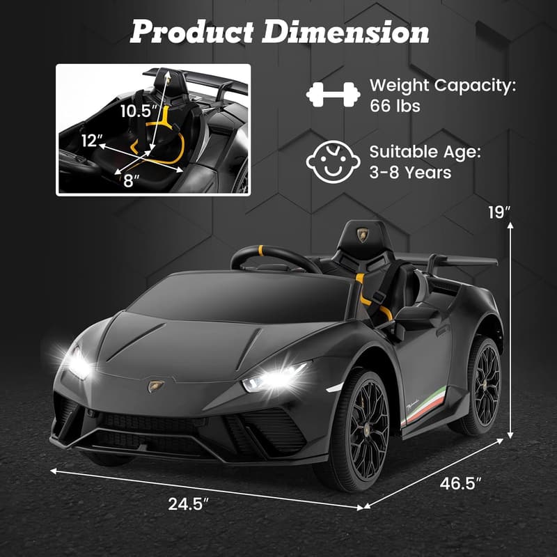Licensed Lamborghini Huracan Electric Ride-On Car for Kids