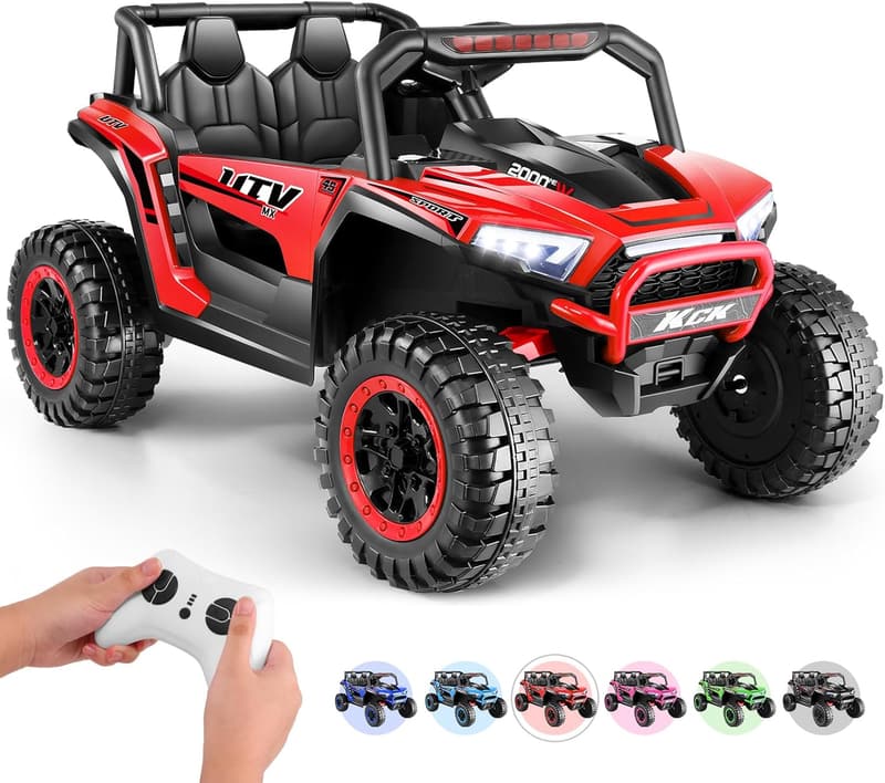 Kids' Off-Road Ride-On Car with Remote, 24V Power, Red