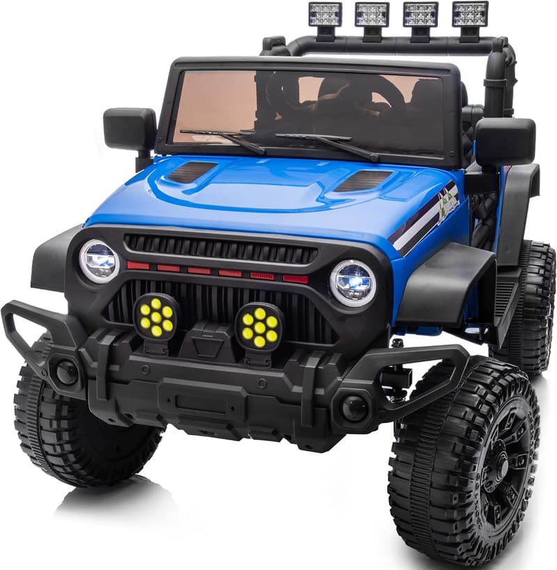 24V Electric Ride-On Car for Toddlers with Remote Control - Blue