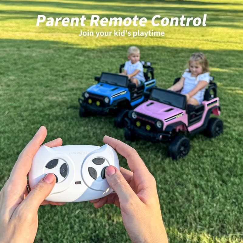 24V Electric Ride-On Car for Toddlers with Remote Control - Blue