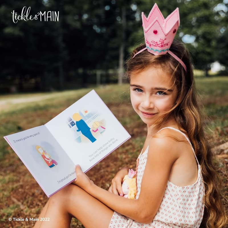 Big Sister Gift Set: Book, Doll & Crown for Sibling Announcement