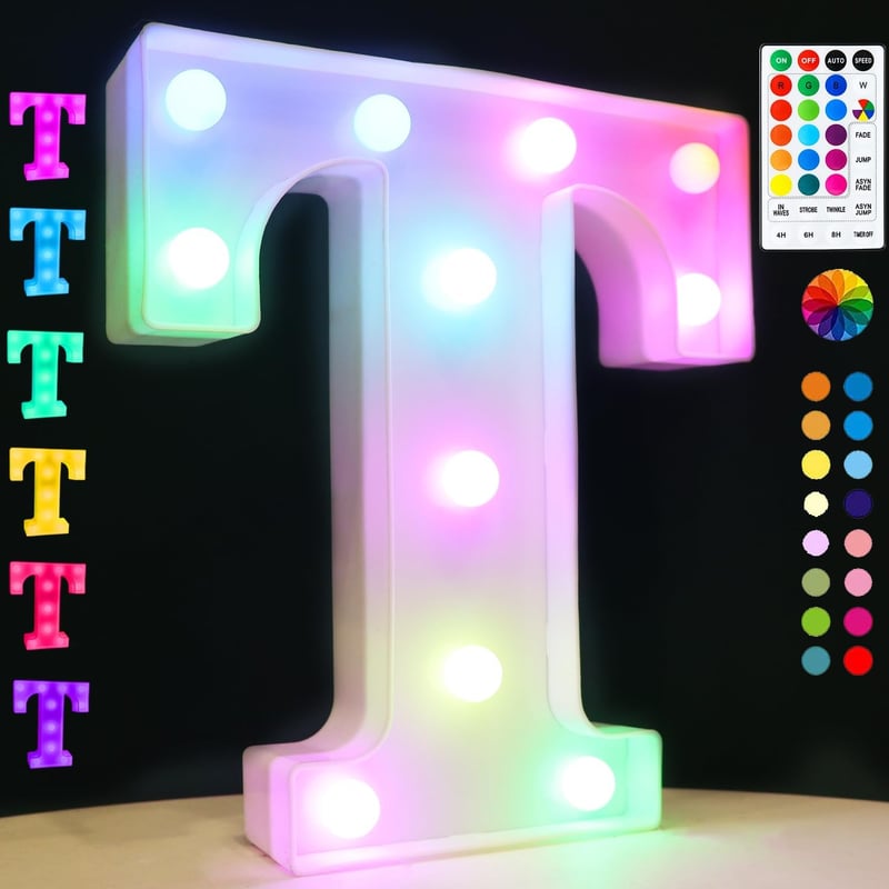 Colorful LED Marquee Letter Lights with Remote for Parties