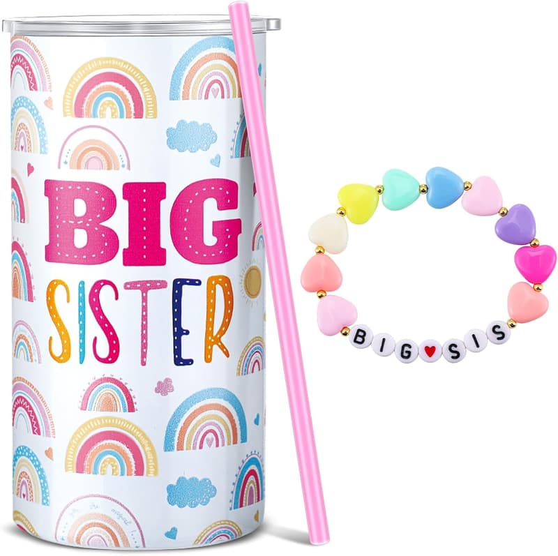 Big Sister Announcement: 12 oz Stainless Steel Tumbler Set