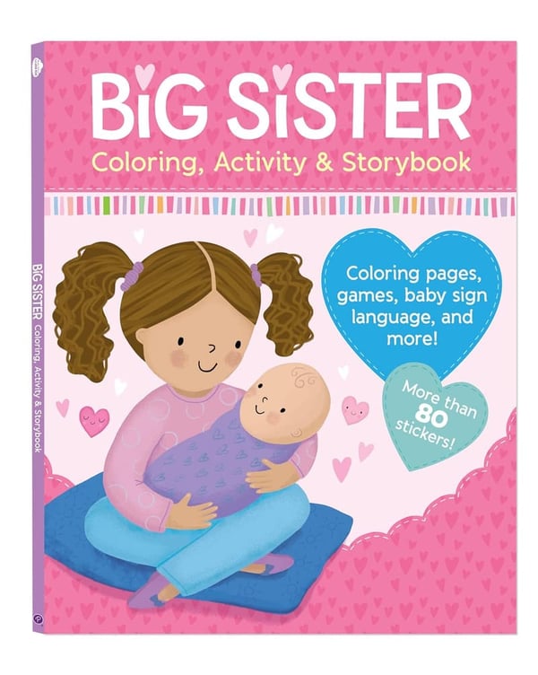 Big Sister Activity Book with 80+ Stickers and Coloring Pages