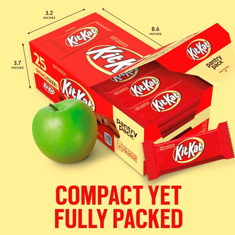KIT KAT Milk Chocolate Wafer Snack Pack, 12.25 oz (25 Pieces)