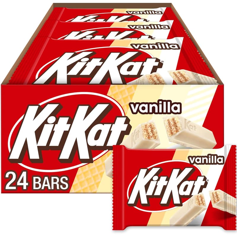 Vanilla KIT KAT Wafer Candy Bars, 24 Count (1.5 oz each)
