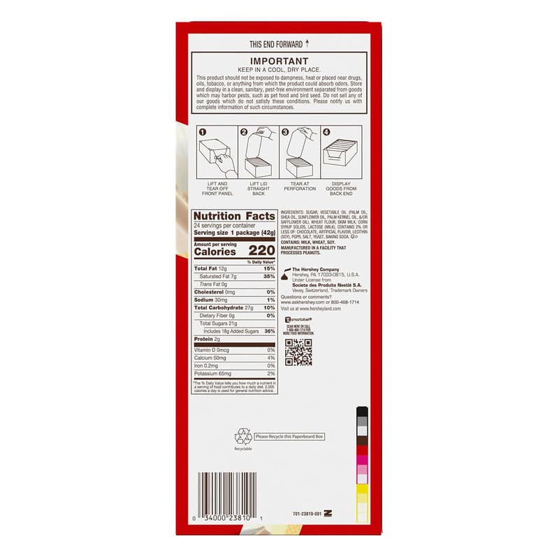 Vanilla KIT KAT Wafer Candy Bars, 24 Count (1.5 oz each)