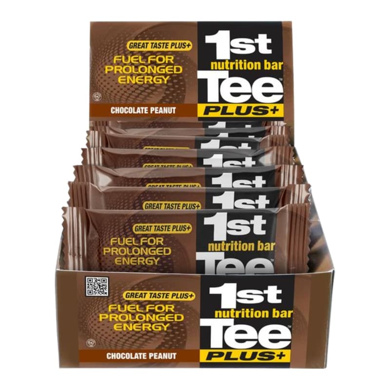 Healthy Snack Bars for Sports - 1st Tee Plus+ Chocolate Peanut (12 Count)