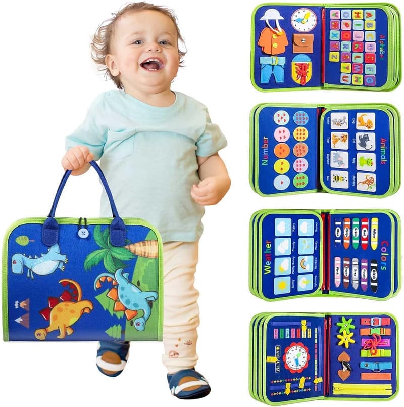 Montessori Busy Board - Educational Toy for 2-3 Year Olds