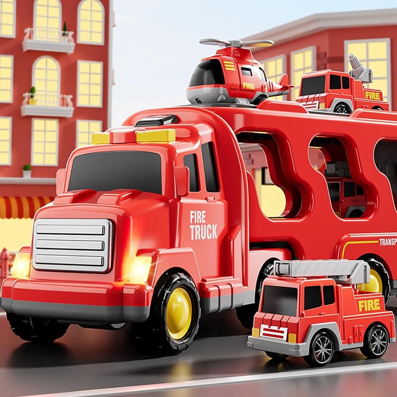 5-in-1 Fire Truck Toy for Toddlers, Christmas/Birthday Gift