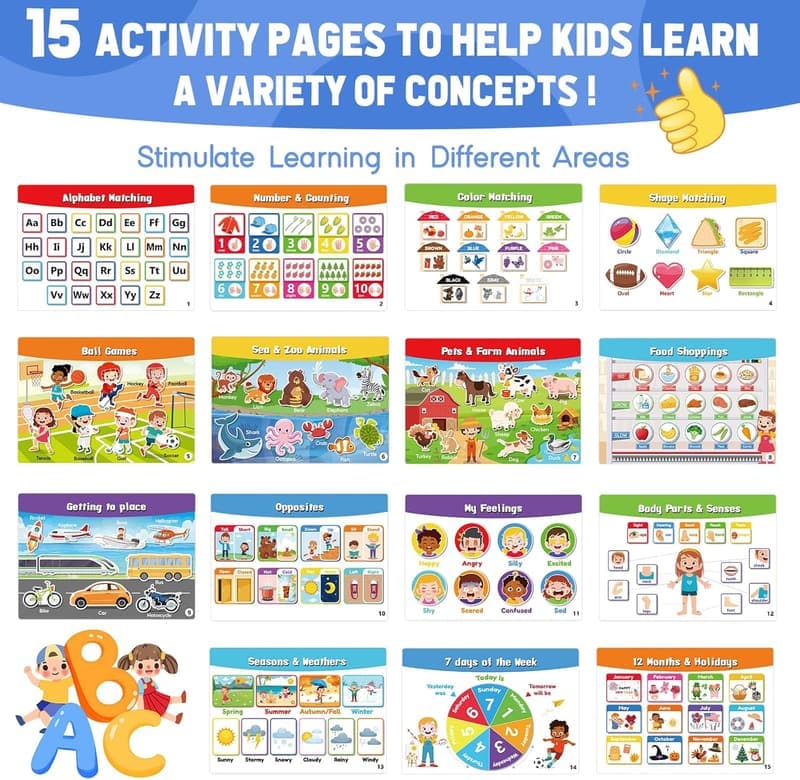 Montessori Busy Book for Toddlers | Educational Activities Ages 3+