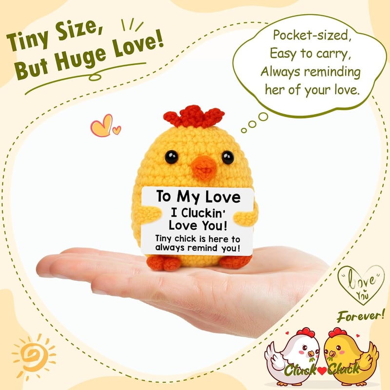 Romantic Birthday Gift: Funny Crochet Chicken for Couples