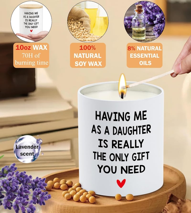 Funny Lavender Scented Candle for Mother's Day Gift from Daughter