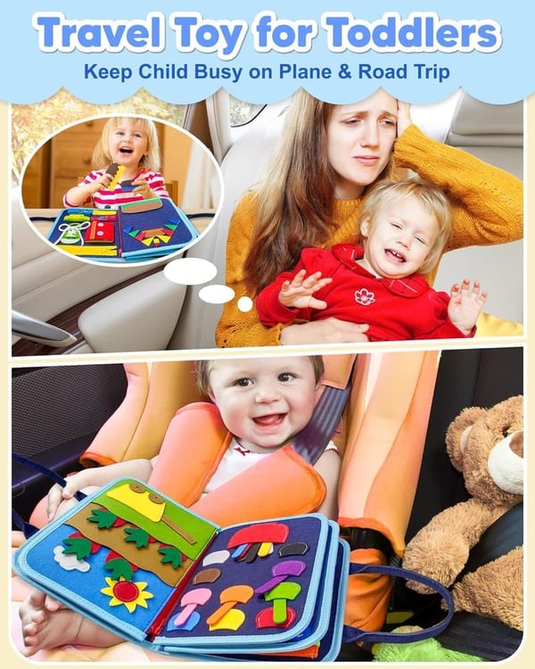 Toddler Boy Birthday Gift - Montessori Busy Board Sensory Toy