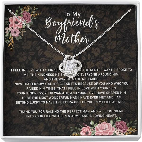 Mother's Day Necklace for Boyfriend's Mom - White