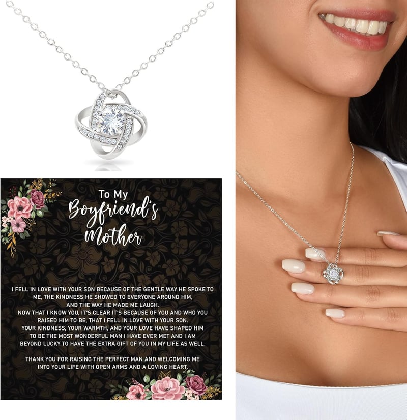 Mother's Day Necklace for Boyfriend's Mom - White
