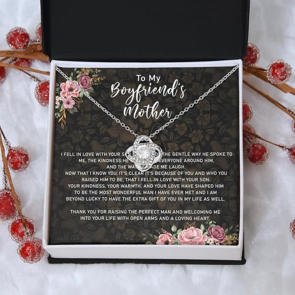 Mother's Day Necklace for Boyfriend's Mom - White