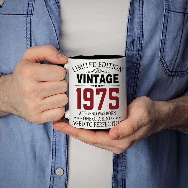 50th Birthday Coffee Mug Gift for Women & Men, 11 oz