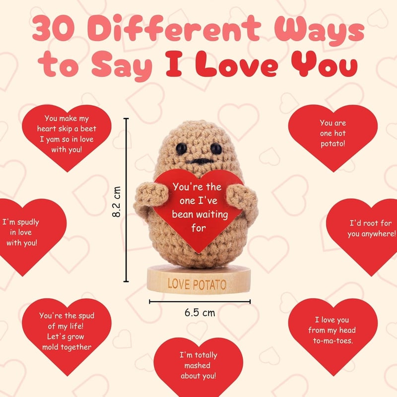 Anniversary Gift: Positive Potato with 30 Love Signs for Couples