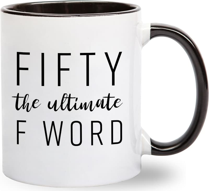 50th Birthday Funny Mug for Couples - 11 oz Ceramic Cup
