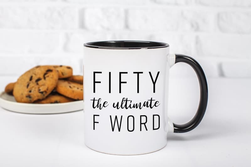 50th Birthday Funny Mug for Couples - 11 oz Ceramic Cup