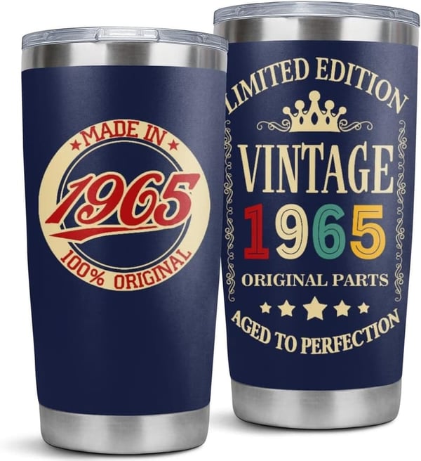 60th Birthday Vintage 1965 Stainless Steel Tumbler