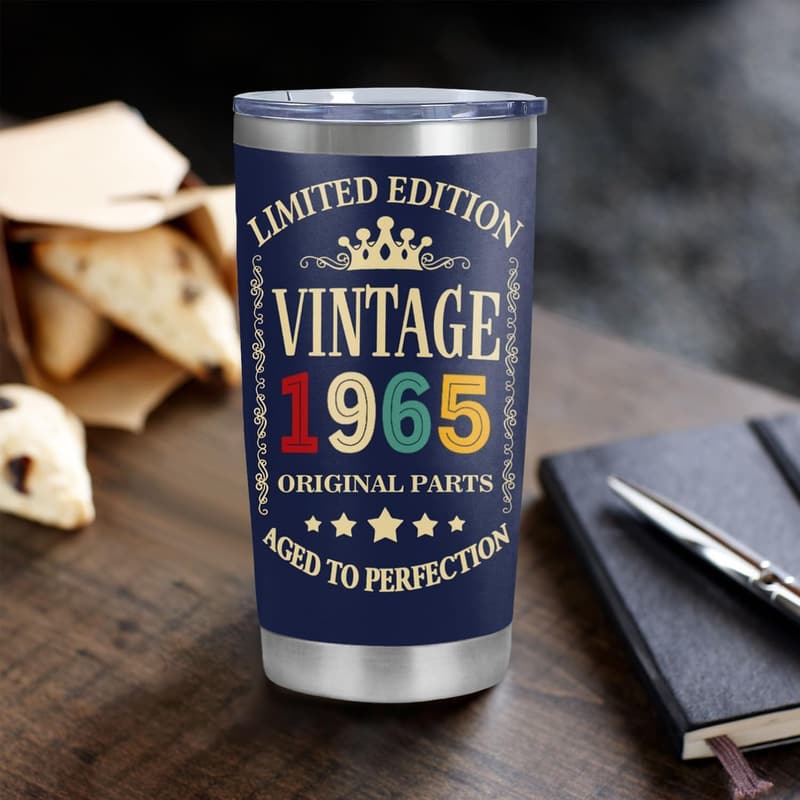60th Birthday Vintage 1965 Stainless Steel Tumbler