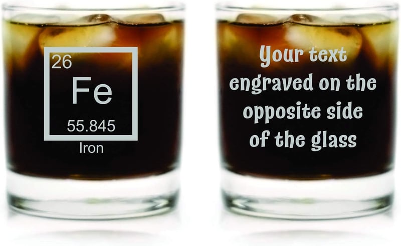 6th Anniversary Double-Sided Engraved Rocks Glass