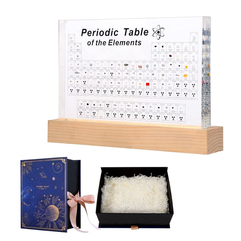 Periodic Table of Real Elements - Acrylic Educational Display