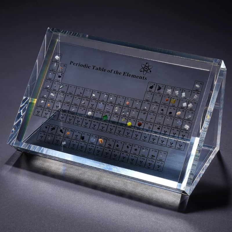 Periodic Table Display with Real Elements - Educational Gift