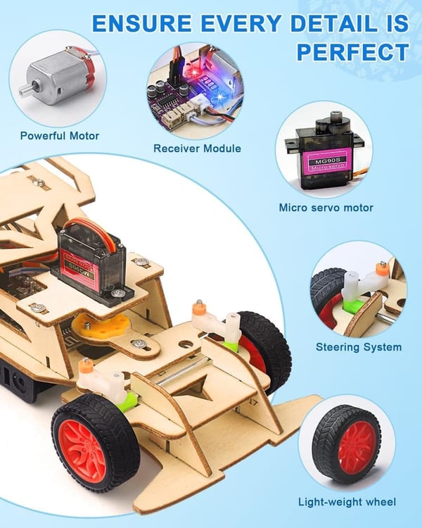 Building Remote Control Car STEM Kit for Ages 8-14