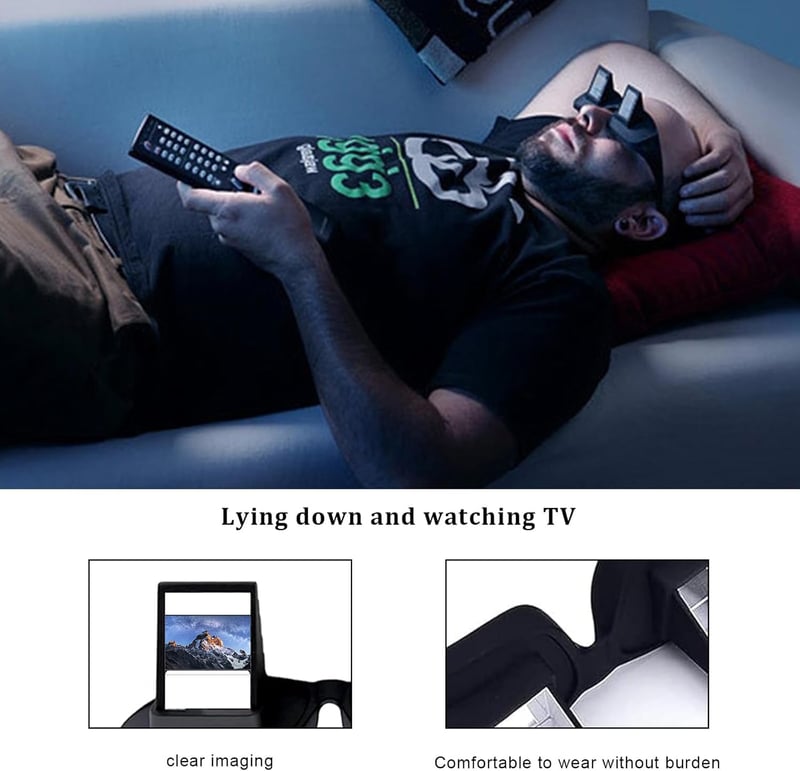 Lazy Glasses for Comfortable Bed Reading - 90° Prism Design