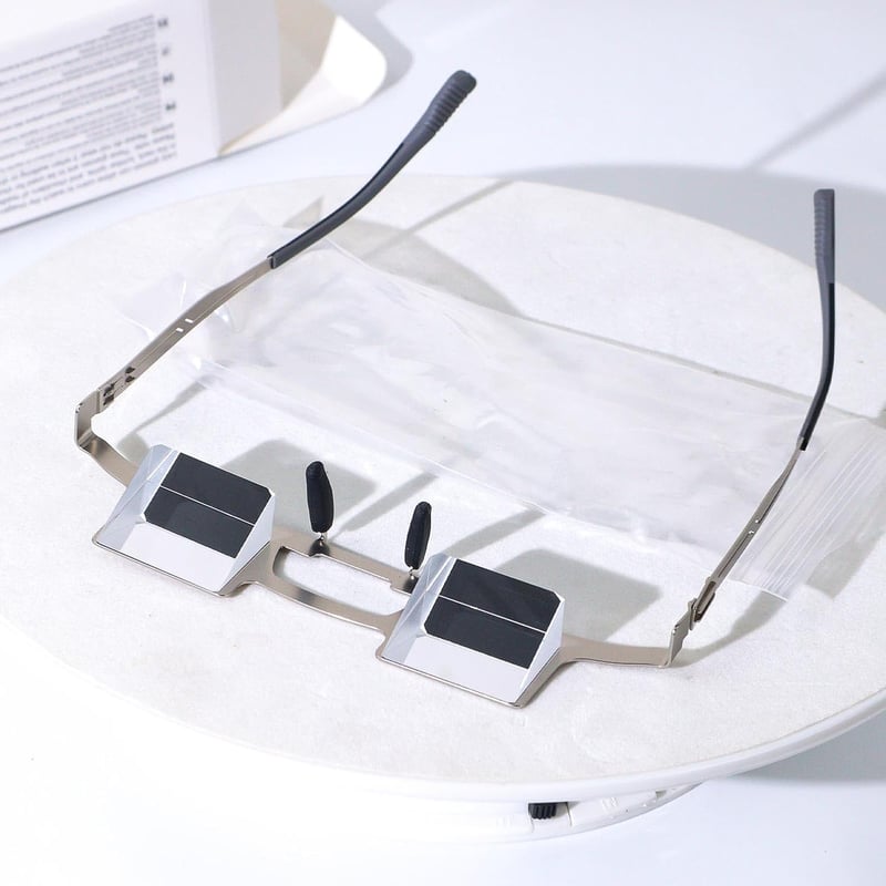 Prism Glasses for Viewing While Lying Down - Silver