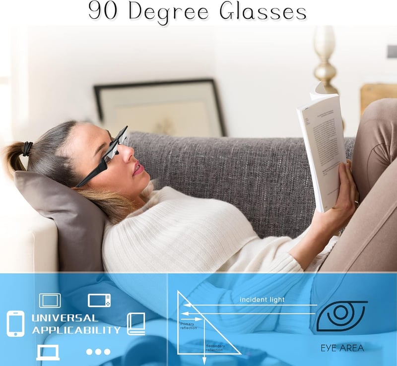 90-Degree Lazy Glasses for Reading and Watching TV