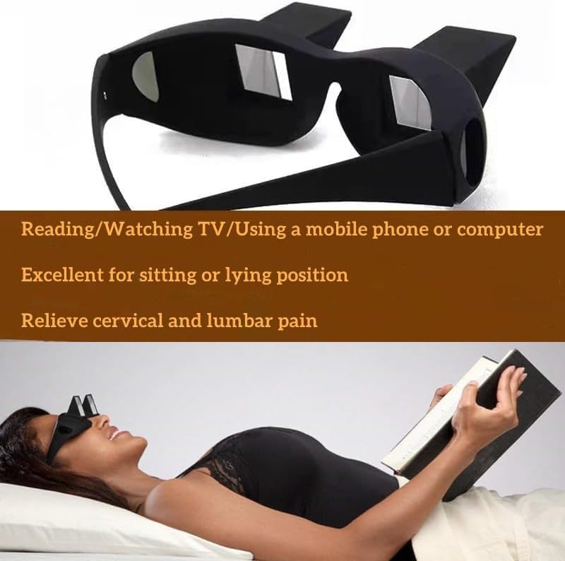 Lazy Reading Glasses for Bed - 90 Degree Prism Spectacles
