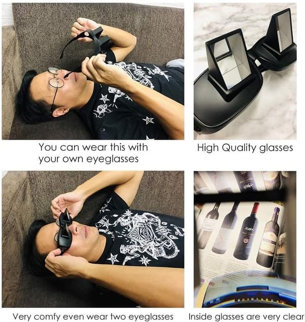 Lazy Glasses for Reading and Knitting – 90-Degree Prism Design