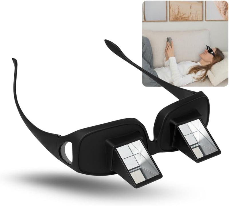 Lazy Bed Prism Glasses for Reading & Watching TV
