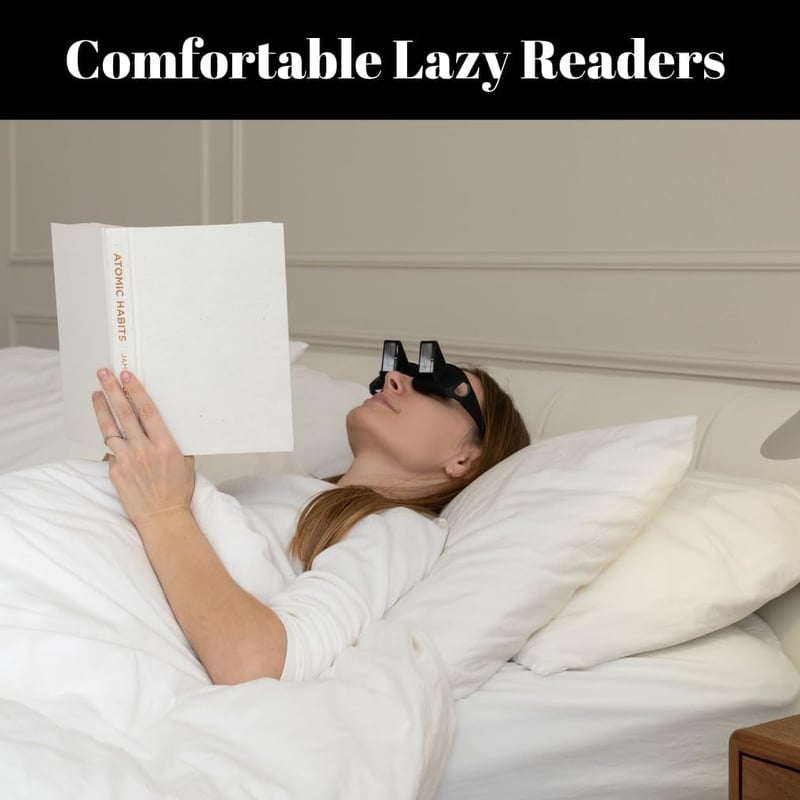 Lazy Bed Prism Glasses for Reading & Watching TV