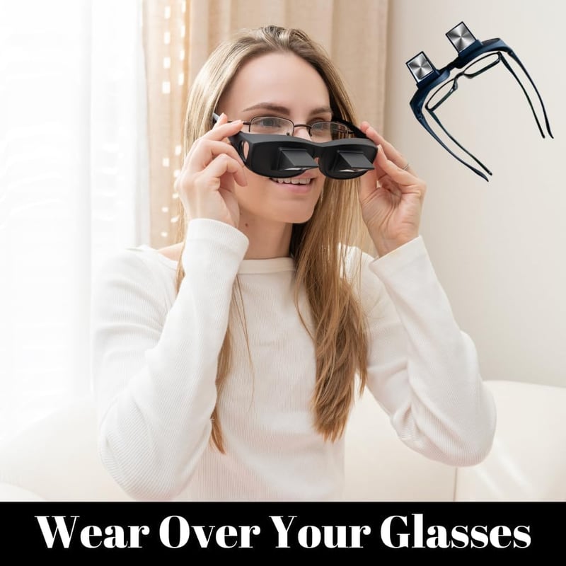 Lazy Bed Prism Glasses for Reading & Watching TV