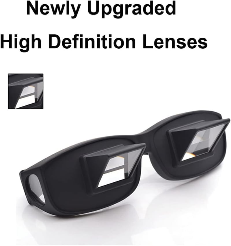 Prism Glasses for Reading & TV - 90 Degree Lazy Readers