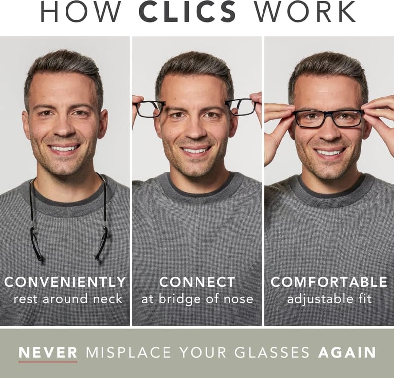 Magnetic Reading Glasses for Men & Women, 1.50 Magnification