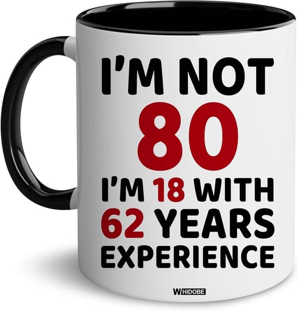 80th Birthday Coffee Mug for Women and Men - Unique 1944 Gift