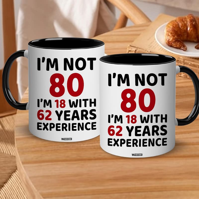 80th Birthday Coffee Mug for Women and Men - Unique 1944 Gift