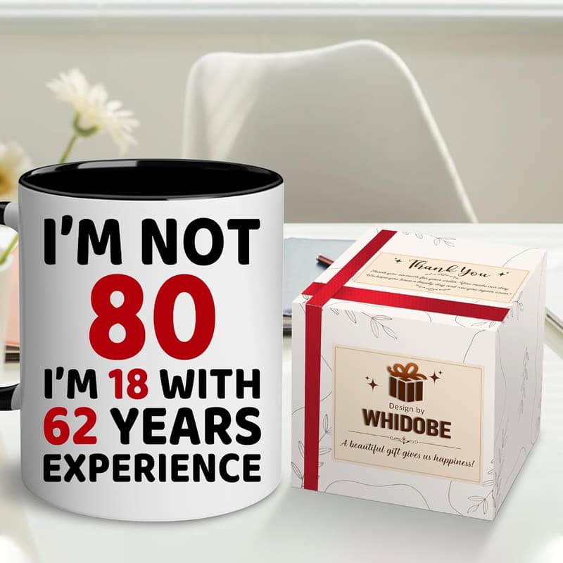 80th Birthday Coffee Mug for Women and Men - Unique 1944 Gift