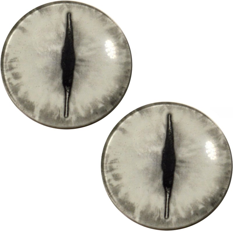 Glow-in-the-Dark Dragon Eyes - 30mm Glass Pair with Adhesive