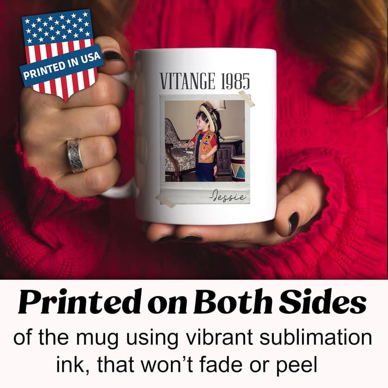 30th Birthday Vintage Mug - Custom Photo Gift for Friends